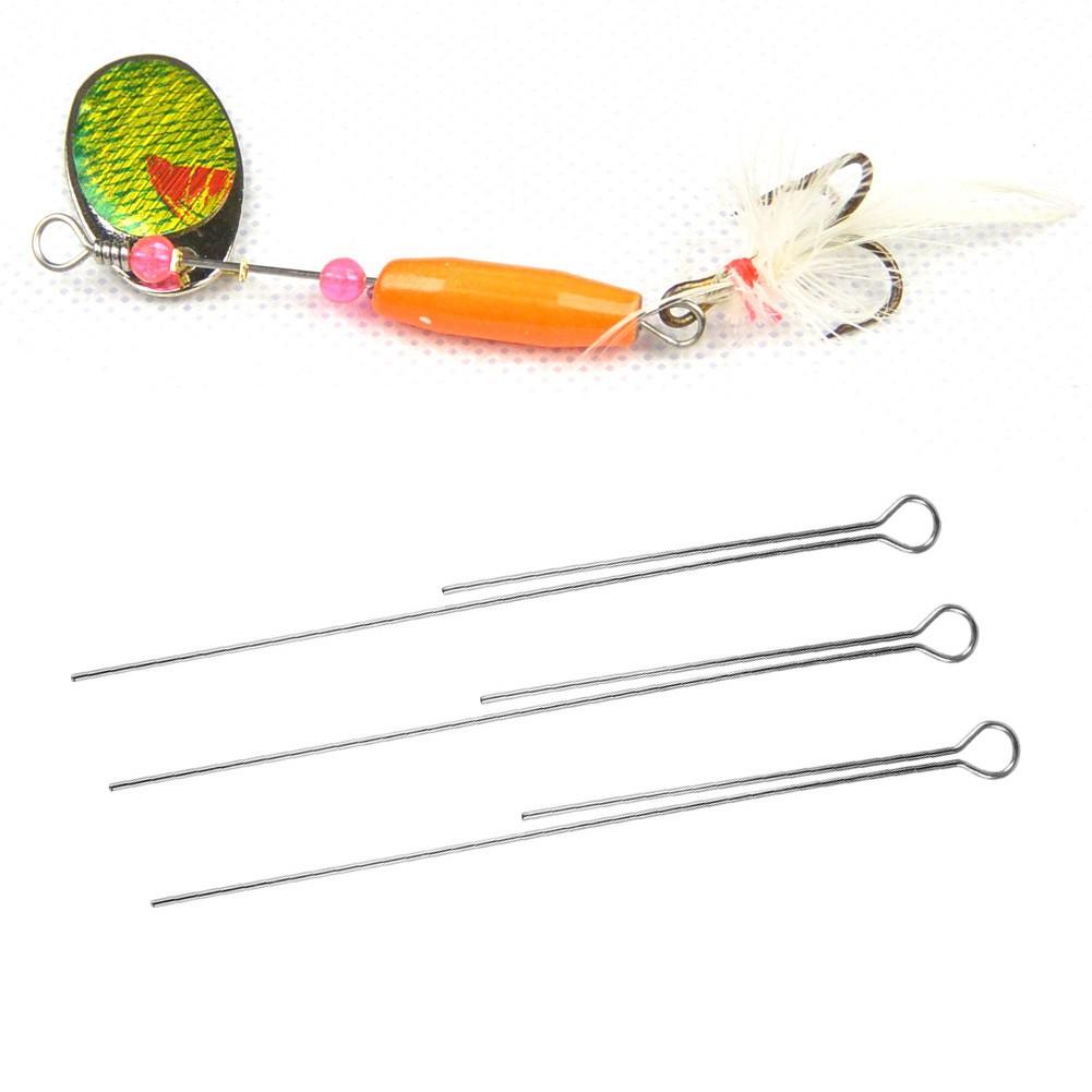 50 X Lure DIY Rotating Sequin Steel Wires Spinner Wire Fishing Bait Shafts New