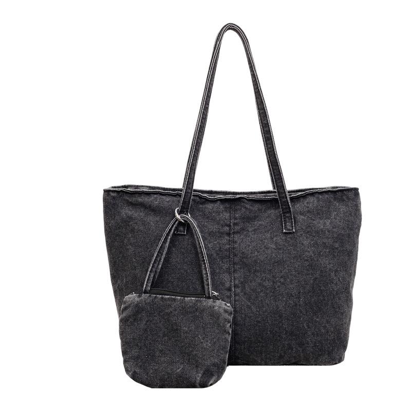 Shoulder Bag Denim Handbag Vintage Large Capacity Tote Bag