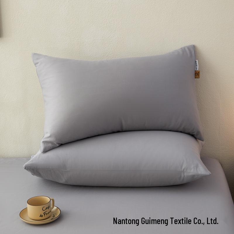 A-class Pure Cotton Solid Color Pillowcase Pair 48x74cm - Skin-Friendly for Home & Hotel Use