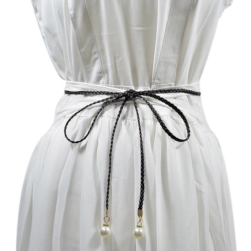 Versatile Ultra-Fine Pearl Women's Woven Waist Chain Belt