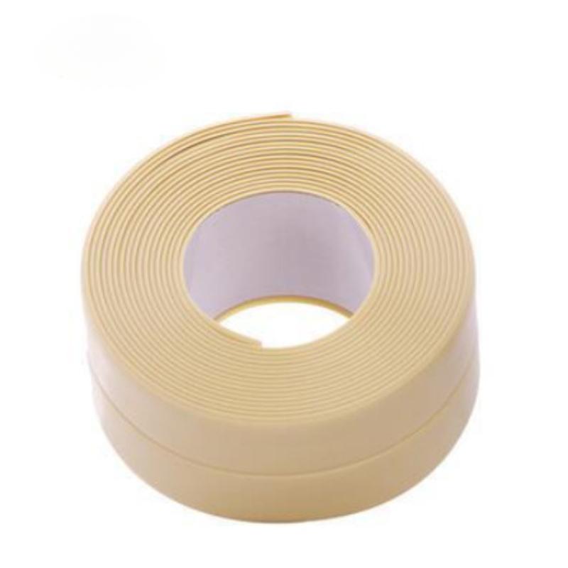 1/2 Pcs PVC Sealing Strip Tape Bathroom Bath Toilet Caulk Tape Self Adhesive Waterproof Mildew Proof Tapes for Kitchen Sink Wall Corner