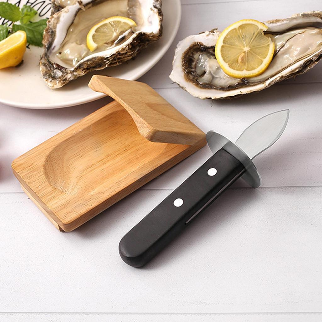 Oyster Shucking Clamp Handguard Seafood Wood Shucking Clamp Oyster Shucking Protector Wood Oyster Shucker Wooden Tools