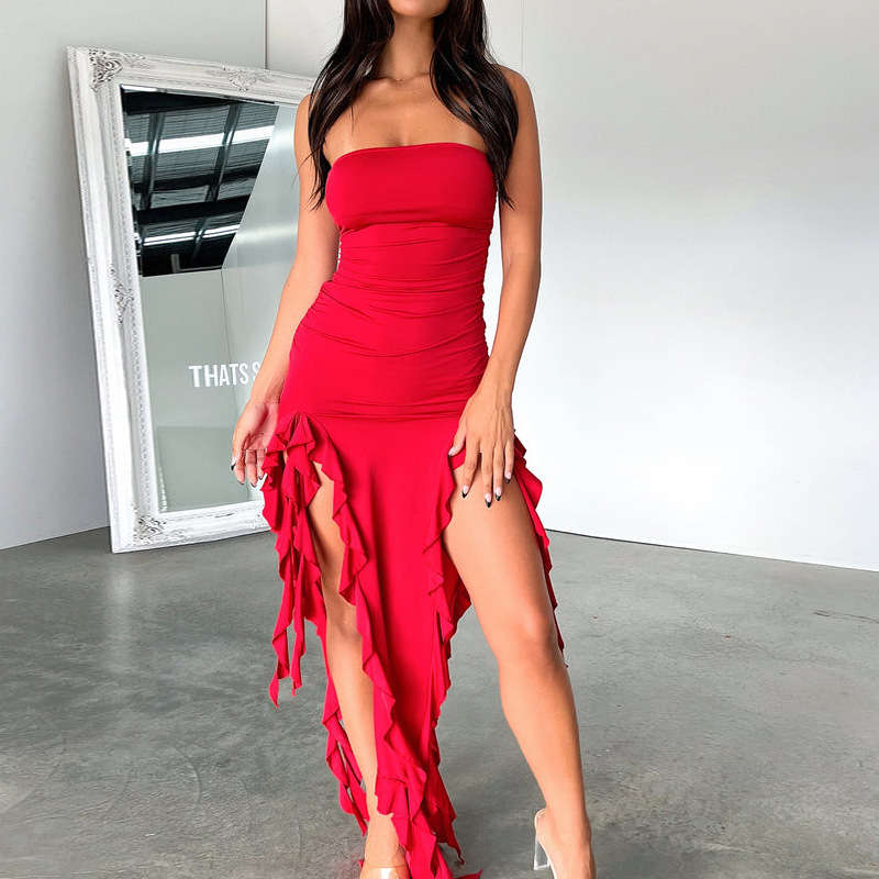 Bra Skirt Women's Clothing Irregular Dress Summer Sense of Design Sleeveless Spicy Girl Dress