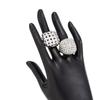 Adjustable Metal Weave Hollow Rings Chunky Design 2 Pcs/Set Geometric Rings  Party Accessories