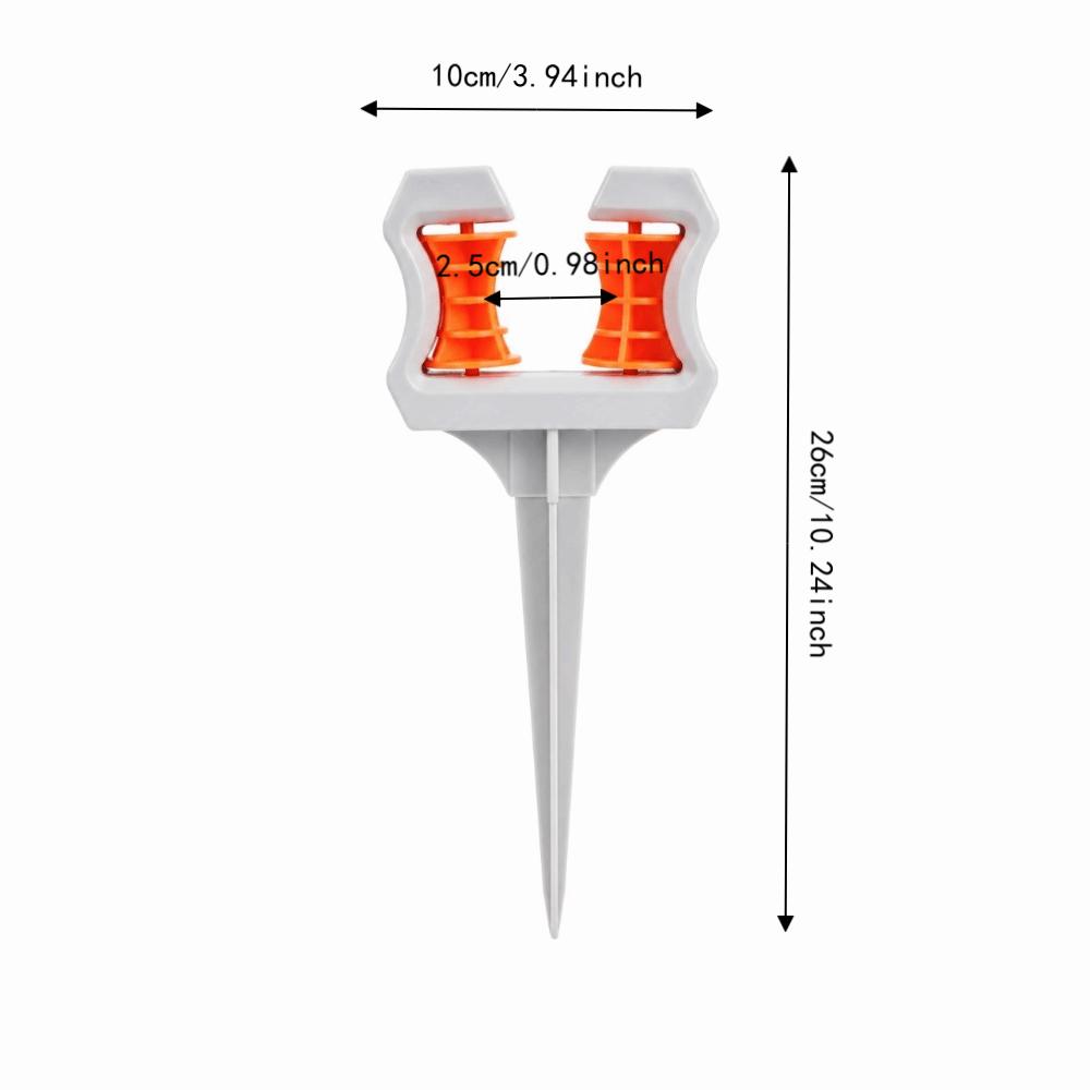 3 Pack Grey Hose Guide Spikes ABS Water Pipe Holder Spike Hose Support Stake Holder Plant Watering