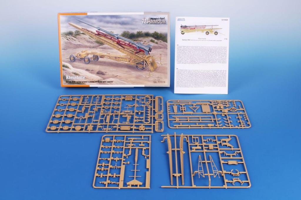 Special Hobby German Rheinboute Rocket with Launcher Plastic Model Kit SHA7228 1/72 Surface-to-Surface Ultra-Long-Range (Rocket)