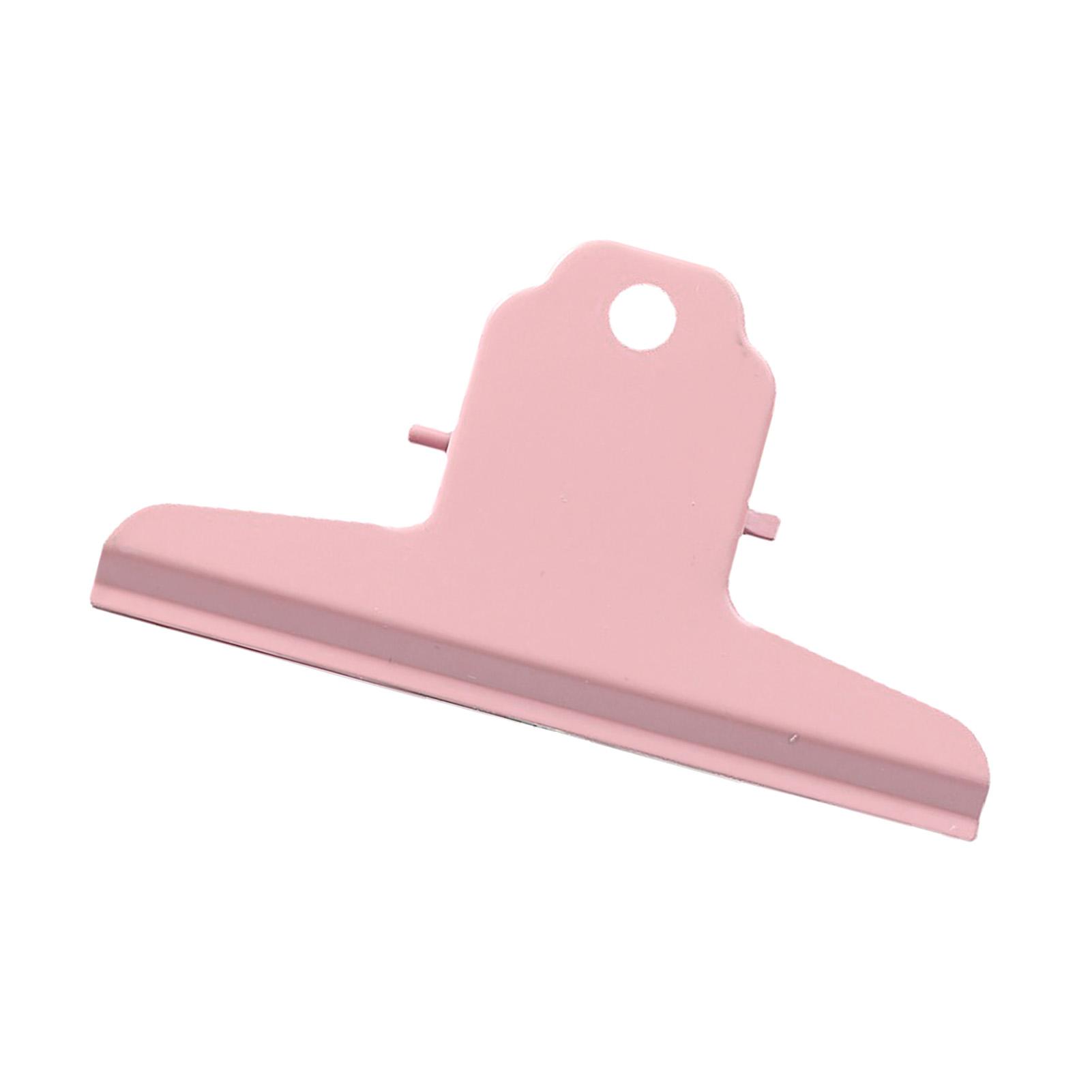 

Большие зажимы для бумаги «Бык» Сильные пружины Вмещают до 200 листов Подвесные металлические зажимы на петлях Зажимы для файлов для офиса Pink розовый