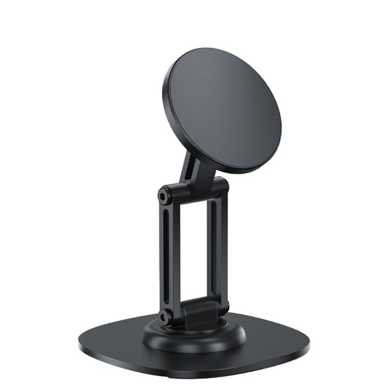 Desktop Magnetic Phone Holder for Phone 16 15 14 360 Degree Rotating Phone Holder Foldable Tabletop Stand