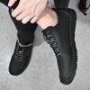 Mode Sommer Hochwertige Männer Casual Schuhe Leder Outdoor Walking Lace-up Sneakers Mode Männlichen Freizeit Urlaub Weiche Fahr Schuhe