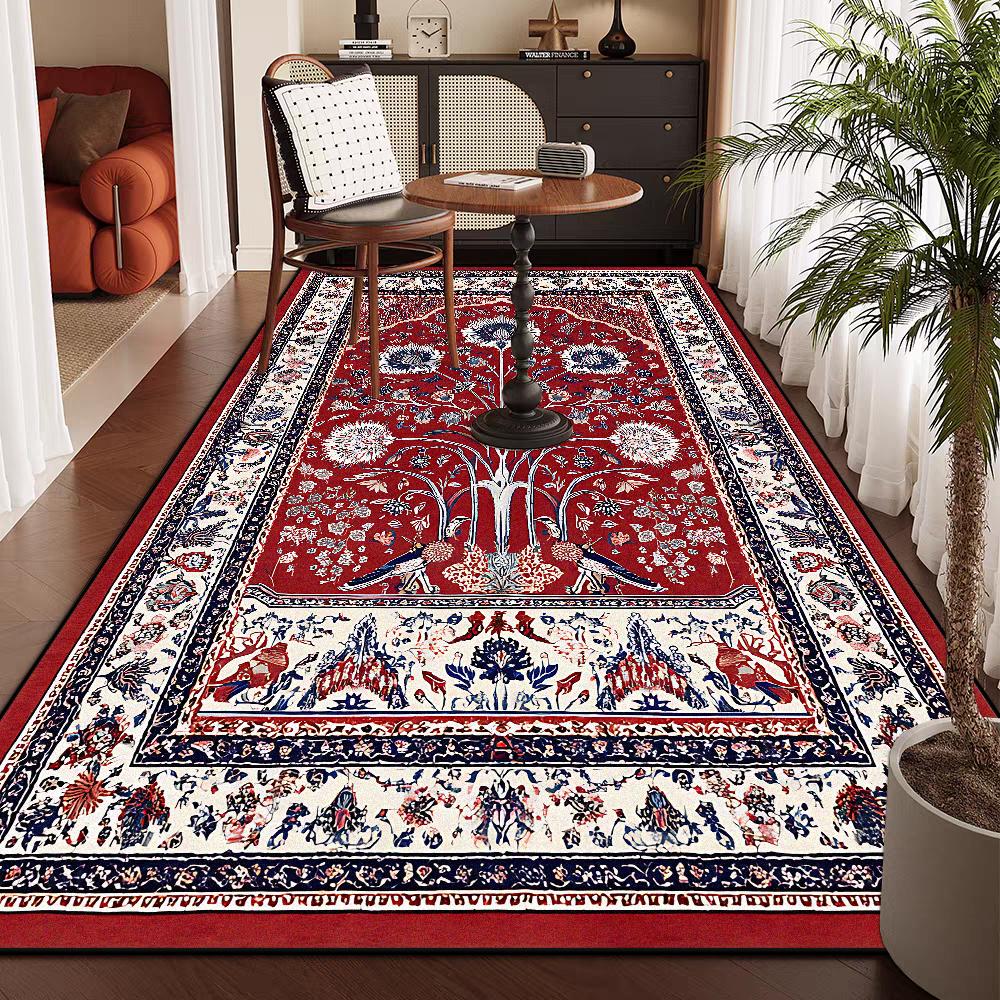 Persian Style Home Decoration Luxury Live Room Carpet Large Size Non-slip Balcony Decor Area Rug Soft Washable Sofa Table Mat