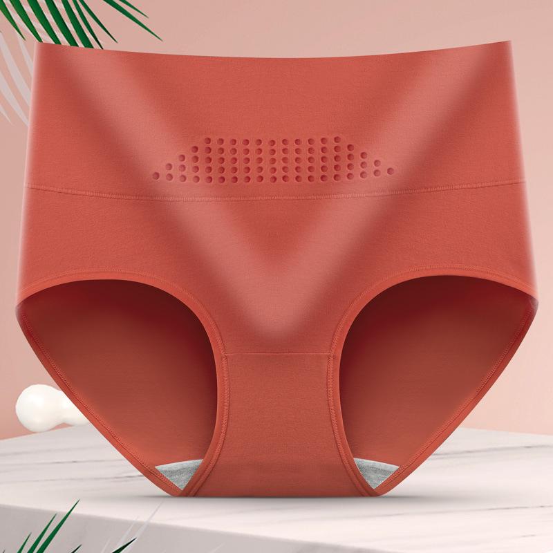 Women s High-Waisted Honeycomb Underwear - 95% Cotton, Tummy Control, New Style 2XL