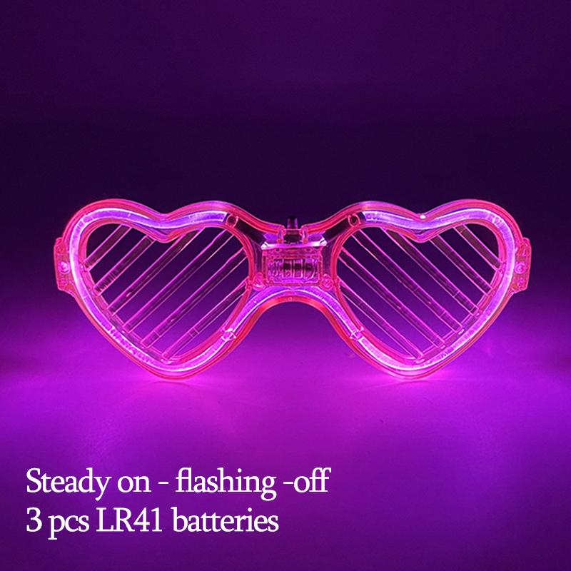 New Acrylic Luminous Glowing Cyberpunk Glasses LED Light Up Halloween Party Glasses Bar Club Props Neon Glasses Supplies
