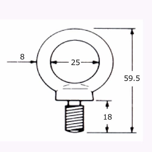 Ii Eye Bolt 3/8 inch Lifting Connection Fixing 15-118