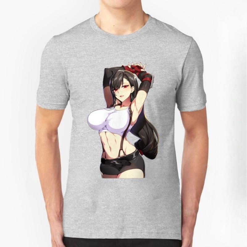 Busty Tifa Lockhart-Final Fantasy 7 Remake Advent Ff7 T Shirt Diy Final Fantasy Graphic T Shirts  Harajuku Graphic T Shirts