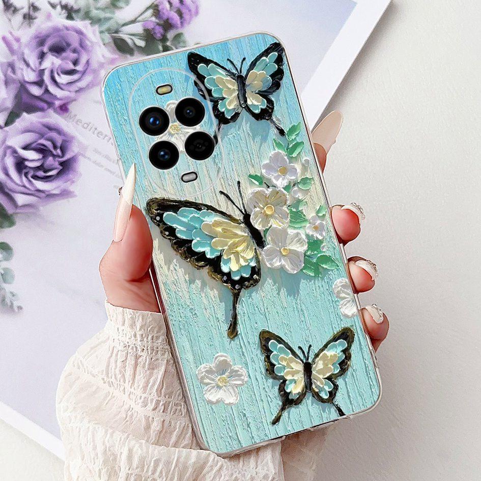 For Huawei Nova 13 Case Nova13 5G Cover BLK-AL80 Funda Popular Flower Butterfly Soft Clear Silicone Cases For Nova 13 Pro Bumper