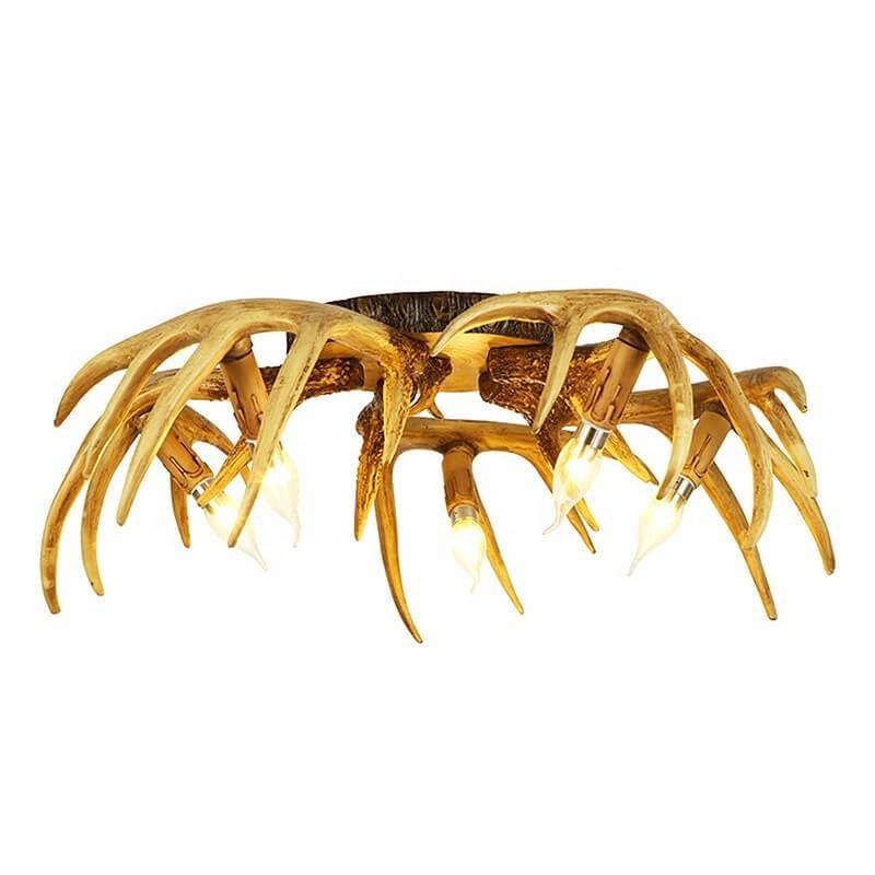 

Оленячий ріг Люстра Ретро Вітальня Їдальня Спальня Кабінет Стельовий світильник ceiling model