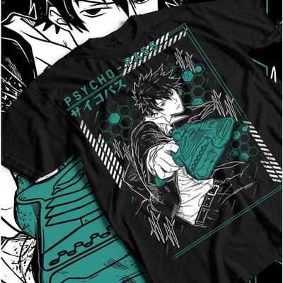 Camiseta Gráfica de Anime Psycho Pass para Hombre y Mujer Camiseta Estampada Verano Casual Moda Ropa Tops Alta Calidad Vintage Streetwear Unisex
