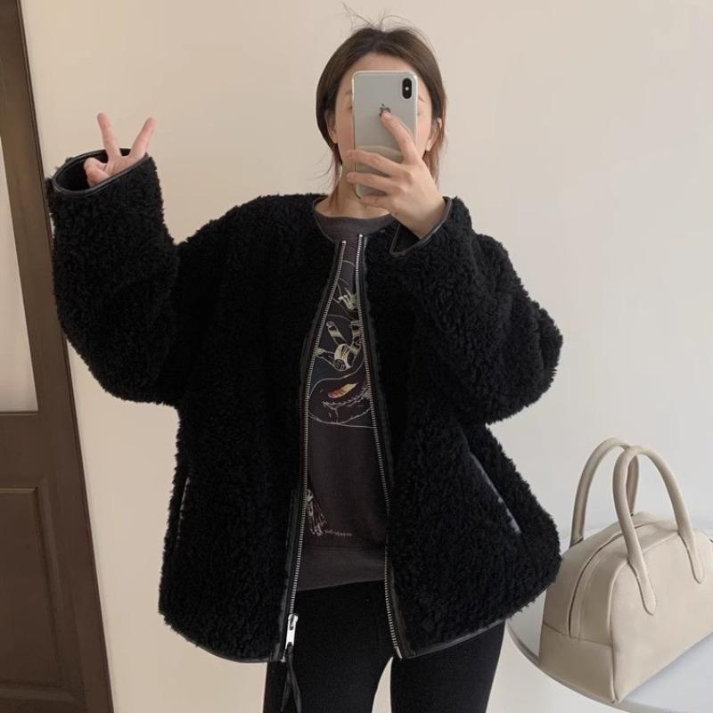 

Овечья шерсть зимняя новая овечья шерсть интегрированная шуба женская средняя и длинная L