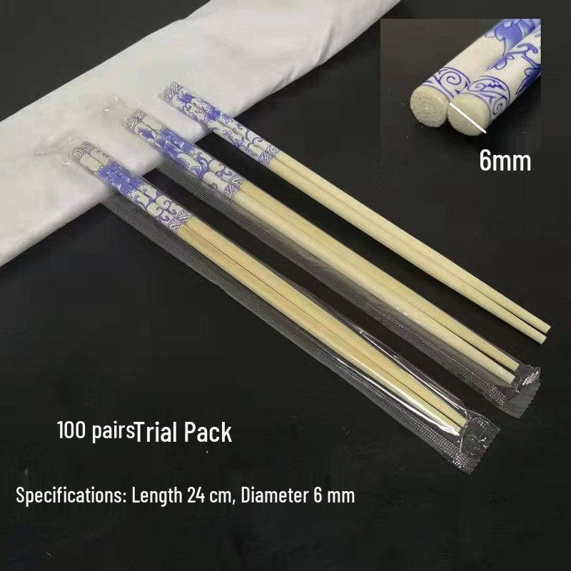 ZISIZ 100-Pair Disposable Bamboo Chopsticks