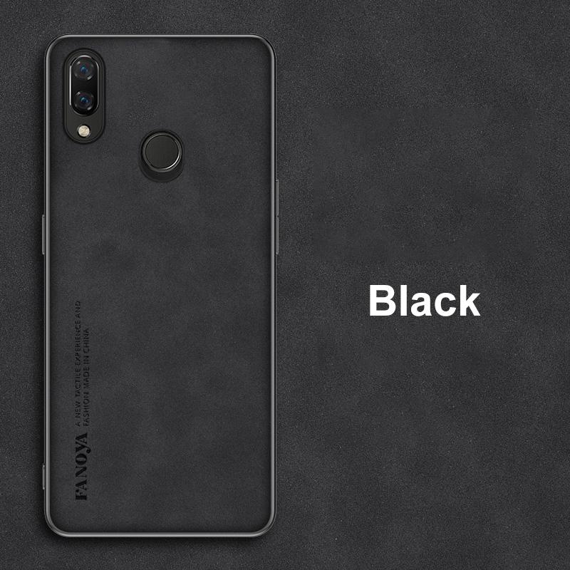 For Redmi Note 7 Case Luxury PU Leather Phone Case For Xiaomi Redmi Note 7 Pro Note7 Back Cover Matte Silicone Full Protection