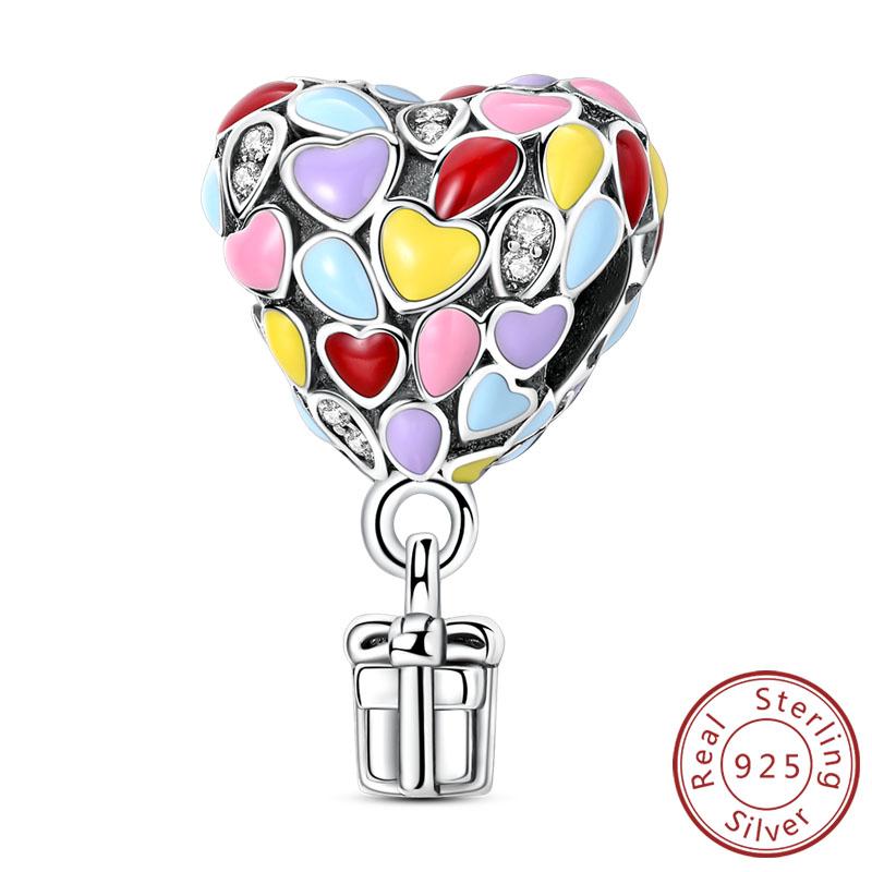 New Original Charms Beads Pendants Copper Cute Cat Paw Bow Apple Heart Charms Fit Bracelets Necklaces Women Jewelry