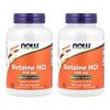 Now Foods Betaine HCL 648mg Veggie Capsules, 120 Count (2-Pack)