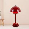 Touch Control LED Table Lamp USB Cable Charging Tricolored Light Flower Bud Lamp Simple Modern Mushroom Design Lamp Study Room