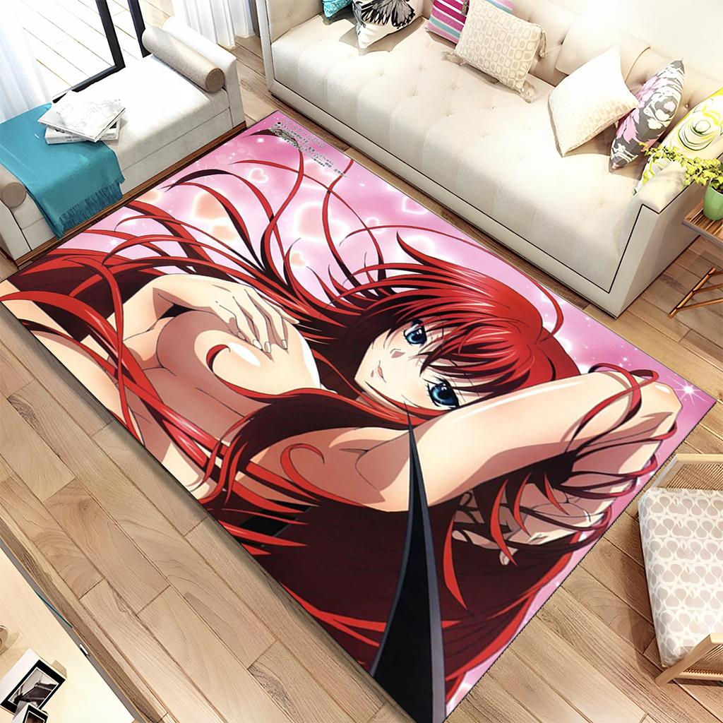 Sexy Girl High School DxD Anime Area Rug,Carpet for Home Living Room Bedroom Sofa Doormat Decor,kids Non-slip Floor Mat Gift