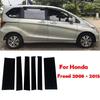 6pcs Glossy Black Car Window Door Column B C Pillar Post Trim Cover PC Stickers Accessories for Honda Freed GB3/GB4/GP3 2008-2016