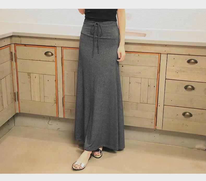 Women's Modal A-Line Strappy Long Skirt - Slim Fit, Summer Style, Plus Size