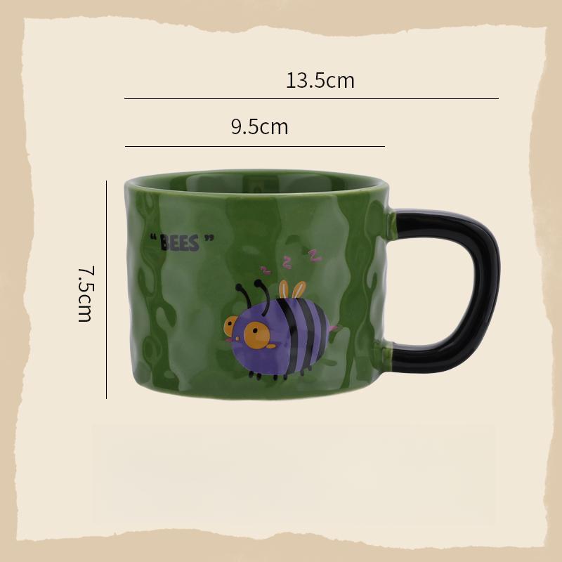 Арт Абстрактная Кружка Нишевый Дизайн Чашка Мужская и Женская Кофейная Чашка Легкая Роскошь Высококачественная Керамическая Чашка 301-400ml