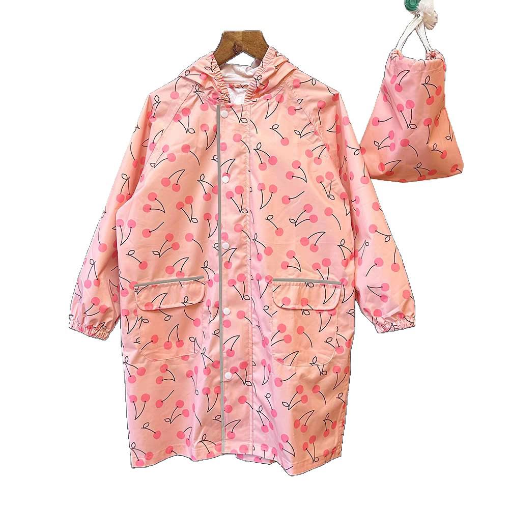 Kids' Quick-Drying Waterproof Raincoat for School with Space Design