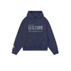 Hanorac Albastru Marin de Iarnă cu Strass-uri Larg Cald Pulover Sweatshirt Grafic Y2K