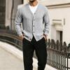 Men's Retro Color Cardigan Sweatshirt Loose Fit Casual