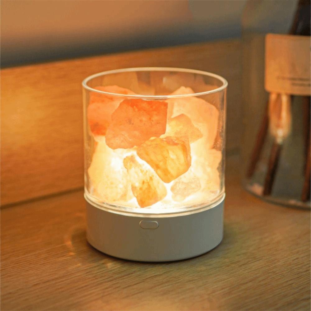Natural Night Light 7 Color Lights LED Table Light Unique Crafts Table Lava Lamp  Christmas