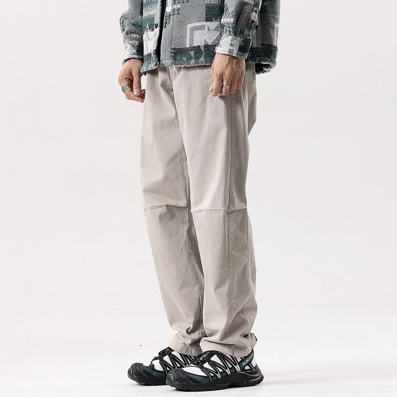 

Новый мужской прямой комбинезон, свободные брюки, мужские повседневные брюки, одежда, высококлассный трендовый бренд, мужские брюки, мужская одежда XXXL абрикосовый