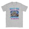 Rizz Em With The Tism Meme Autistic Raccoon Funny Cotton Tshirt For Unisex Women Summer Novelty Tees Oversized Custom Diy Tops