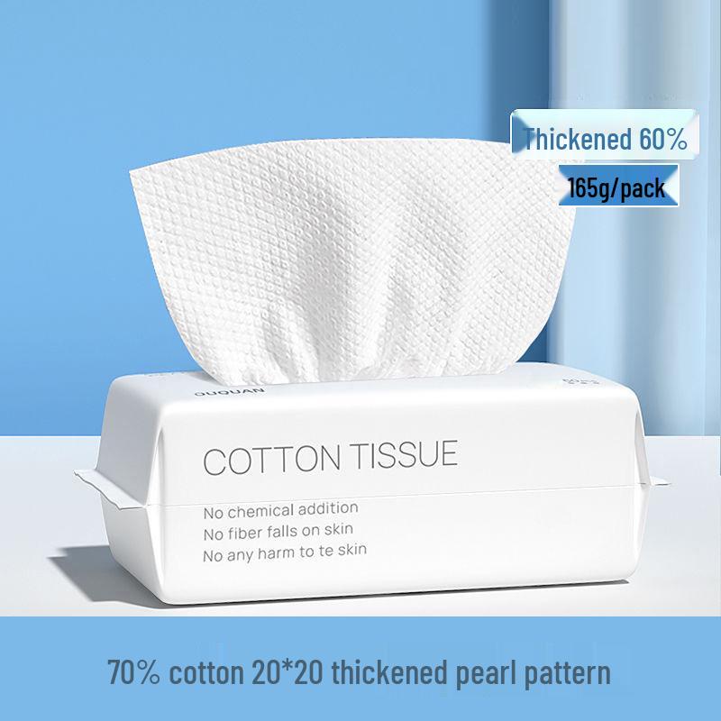 Verdickte Einweg-Gesichtstücher aus reiner Baumwolle - Weich, vergrößert und Familien-Vorteilspackung