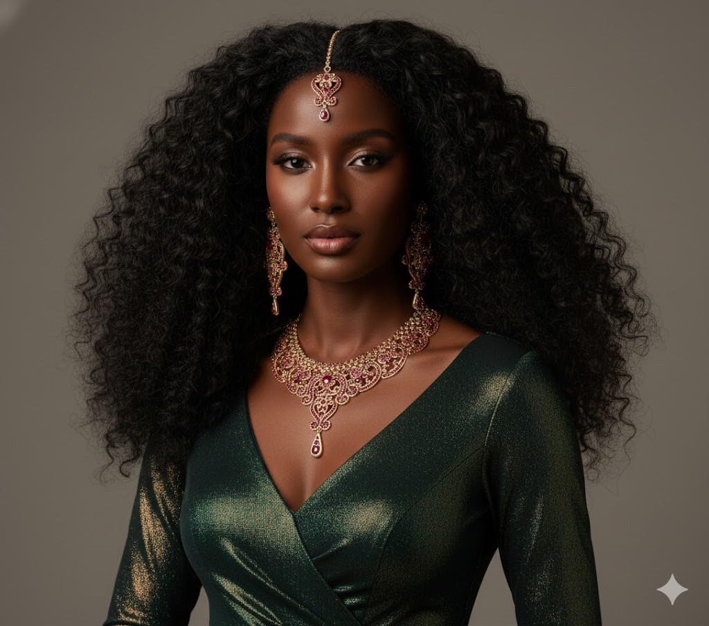 Touchstone Indian Bollywood Royal Look Stunning Designer Jewelry Necklace Set for Women Pink