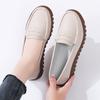 Weiche Mokassins für Damen zum Hineinschlüpfen, lässig, elegant, für den Sommer, atmungsaktives Leder, schwarze Mokassin-Schuhe