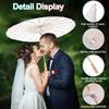 4 Pcs Paper Parasol 60Cm Chinese Japanese Paper Umbrella White Diy Painting Decorative Umbrella For Wedding Bridal Party Decor