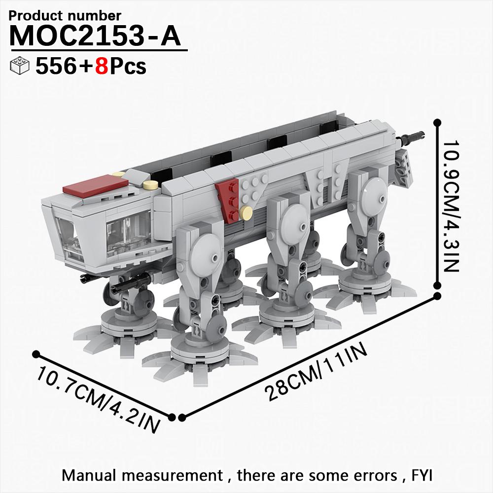 MOOXI Vollständigstes Star Wars AT Laufmaschine Bausatz für Erwachsene MOC Steine Modellbausatz DIY Spielzeug für Kinder Jungen Mädchen Geschenke