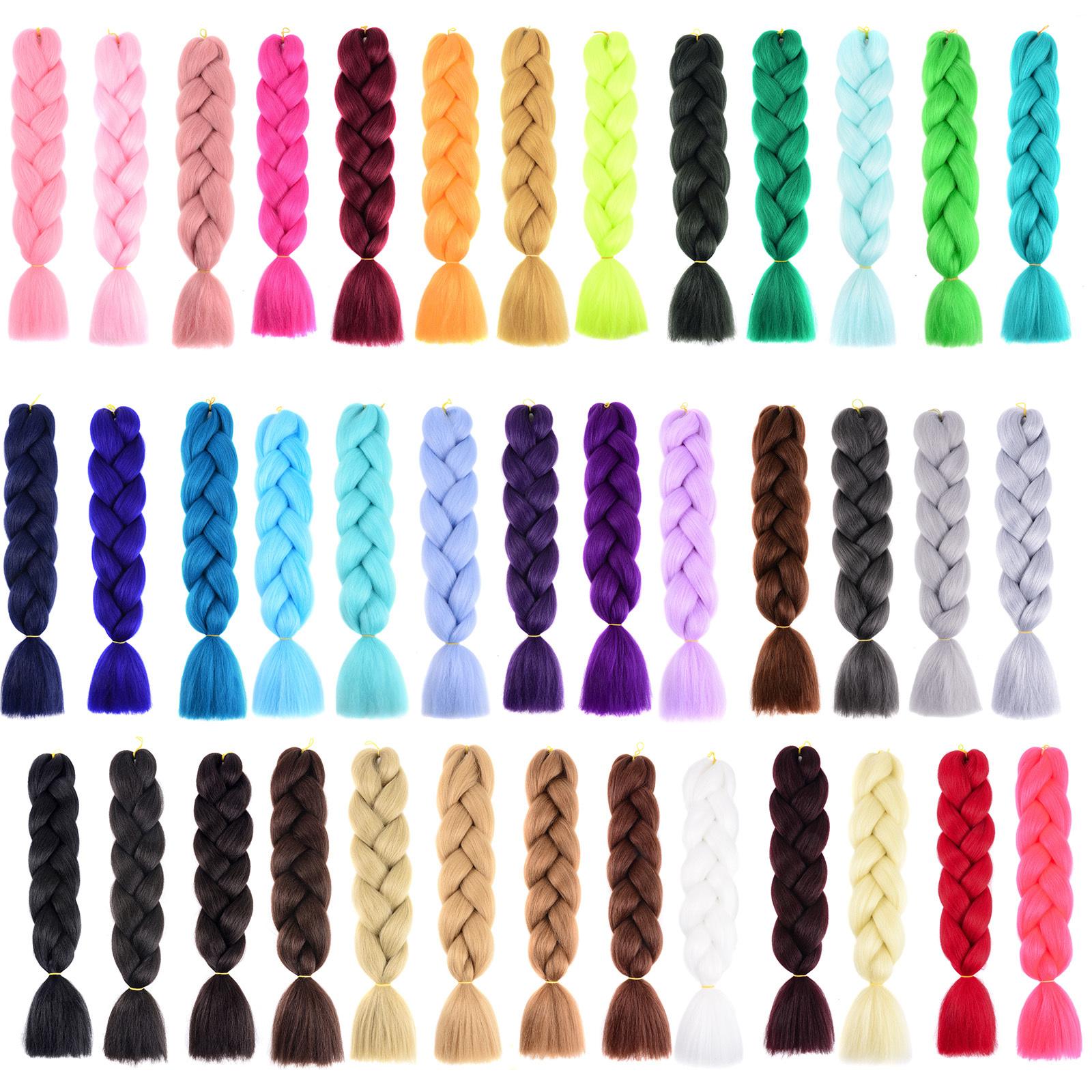 

3Pcs Soft Silk Hair Extensions for Braiding Unisex Women Men Heat Resistant Synthetic Hair for Box Braids Twist Crochet Protective Hairstyles One Size