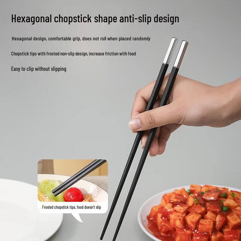 Antibacterial Alloy Chopsticks Set