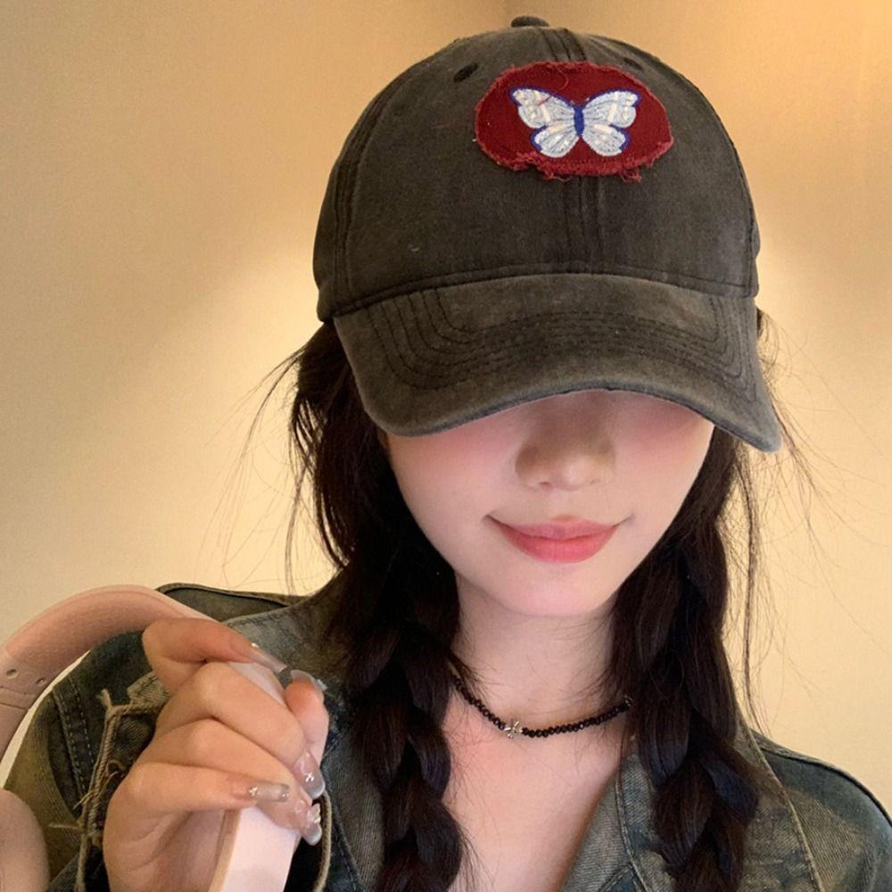 Butterfly Children Baseball Cap Embroidery Cartoon Peaked Cap Casual Baseball Hat Girl/Boy
