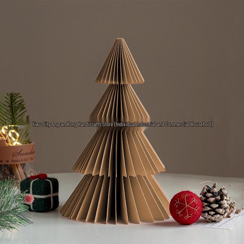 2025 Origami Christmas Tree Ornaments & Tabletop Decorations - Perfect for Holiday Scenes & Photography Props