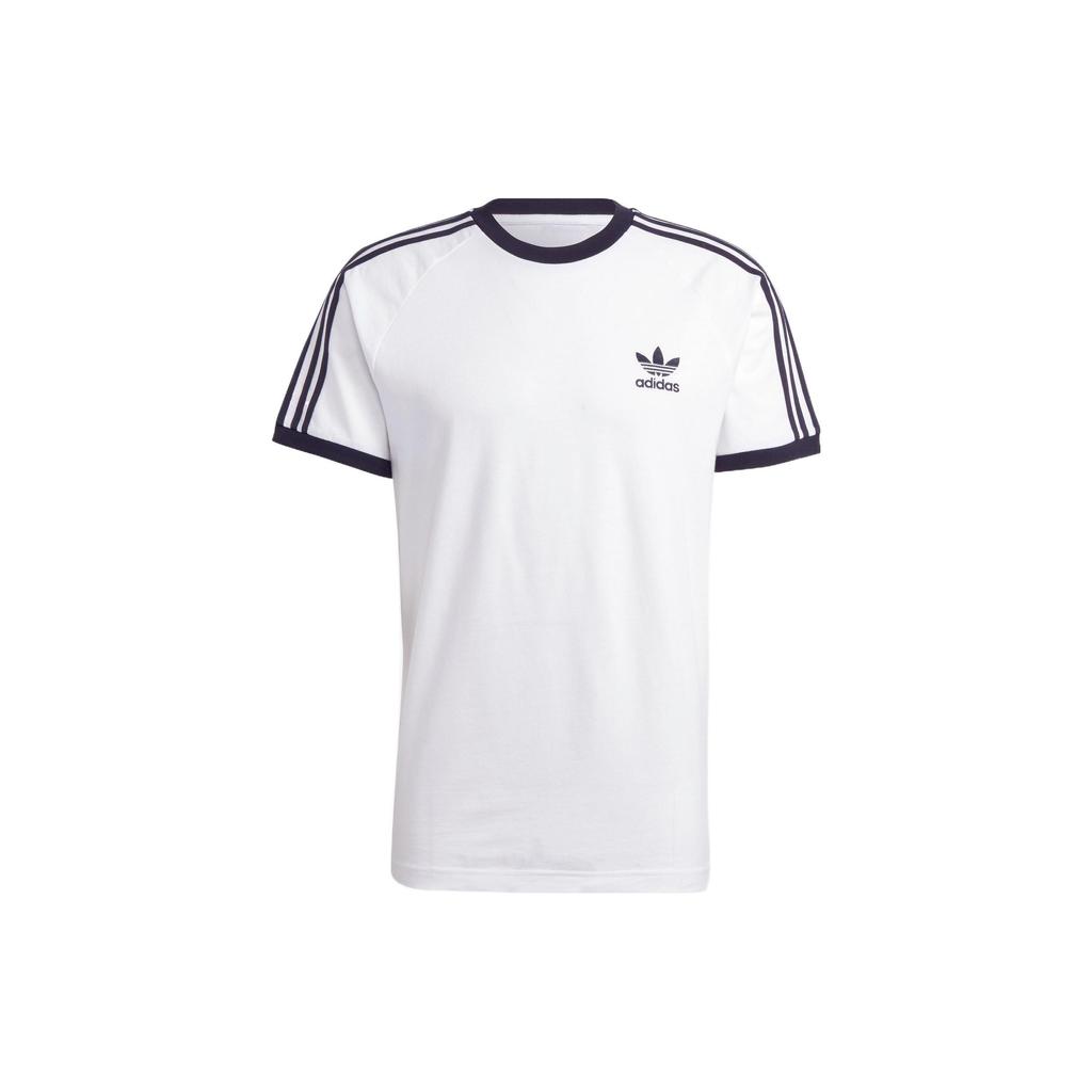 Adidas Originals Trefoil Letter Logo Print Crew Neck Short Sleeve T-Shirt Men Tops White IA4846