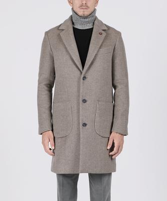 Panicale Brown Wool Blend Single Coat