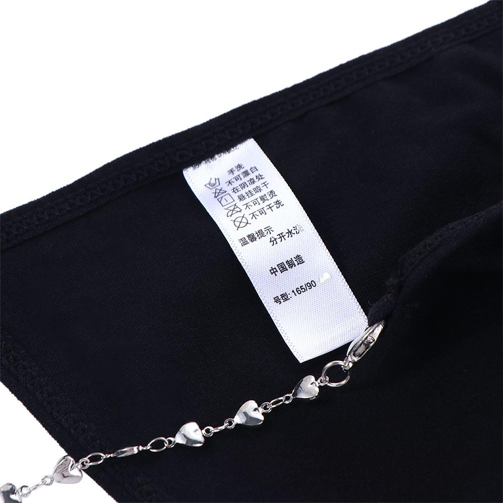 Hollow Bandage Chain Decoration Metal Chain Briefs Women Intimates See-through Thong Sexy Panties