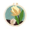 Flower Pattern Punch Needle Set Needlework Poke Needle Embroidery Kit  Educational Toys